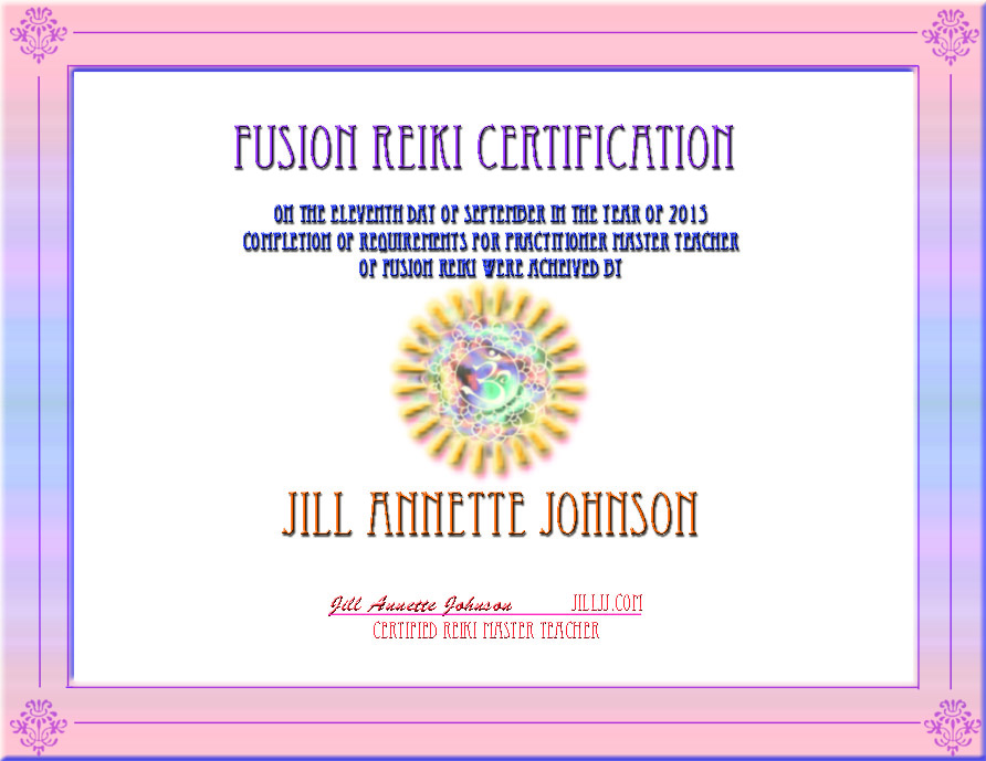 Reiki Beautiful Certifications Available
